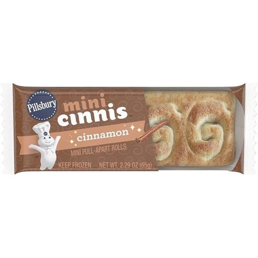 Pillsbury Mini Cinnis Soft Pull-Apart Cinnamon Rolls by General Mills – 2.29 Ounce (Pack of 72), Brownish-orange, Pack of 72, Model 33686