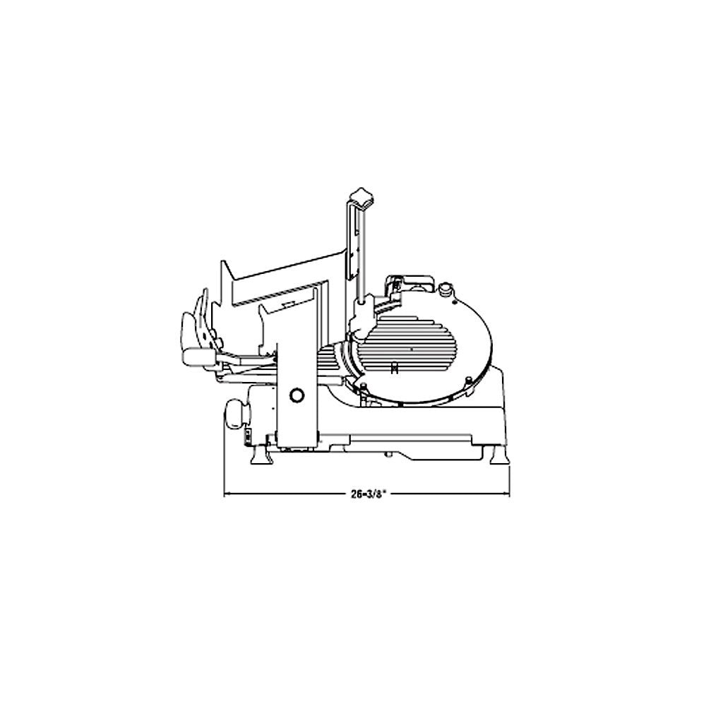 Burnished HD 13" Manual Slicer by Hobart – Stainless Steel, Metallic, Model HS6-1