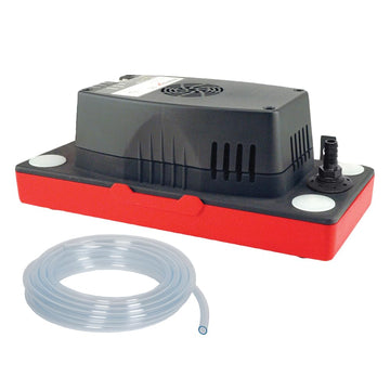 Asurity by low profile 110v 22ft lift condensate pump with 20ft clear vinyl tubing by Diversitech – Plastic, Red Black, Model CP-22LPT