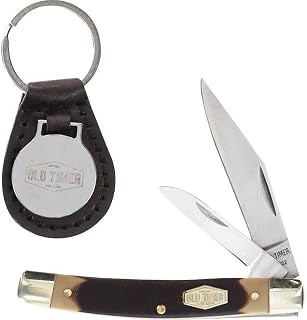 Pro-Cut SCH-1188051 2022N Q4 Promo Schrade Old Timer 33OT Trapper with Leather Keychain