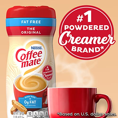 Coffee Mate Fat Free Original / 16 Ounce (Pack of 6) / 6 Coffee Creamers