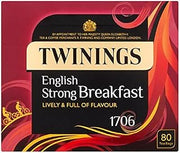 Twinings 1706 English Strong Breakfast Tea, 80 Tea Bags, 250g (Pack of 3)