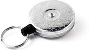 KEY-BAK Original Retractable Key Holder with a Front, Steel Belt Clip, and a Split Ring