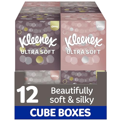 Kleenex 1 Count (Pack of 12) / Gold / 12 Cube Tissue Boxes Box Tissues