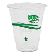 GreenStripe Renewable & Compostable Cold Cups - 12oz. by ECO PRODUCTS – 12 ounces, Plastic, Clear, Pack of 1000, Model ECP EP-CC12-GS
