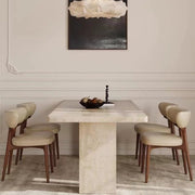 Mesa De Jantar Rock Plate Dining Table Modern Simple Rectangular Home Small Apartment Diner Table by JOYNOW – 200x90x75CM, One Color, Model 8524