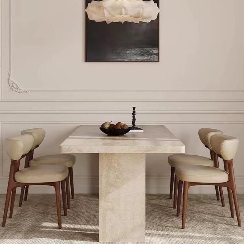 Mesa De Jantar Rock Plate Dining Table Modern Simple Rectangular Home Small Apartment Diner Table by JOYNOW – 200x90x75CM, One Color, Model 8524