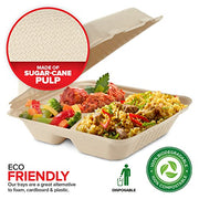 Stock Your Home 9 x 6 Clamshell, 1 Part (50 Count) / Natural / 9.0 inches Clamshell Take Out Containers