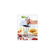 Universal/All-Purpose Rotary Whisk by GEFU – 36 x 6 x 6 cm, Stainless Steel, High-grade Stainless Steel/Black Handle/Santoprene, Model 12790