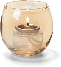 Hollowick Gold Lustre Tealight Glass Lamp, 2 3/8 inch Height - 1 Each.