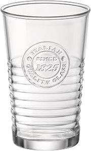 Bormioli Rocco Officina 1825 Water Glass, 11 oz., Set of 6 , 10.25 oz, Clear