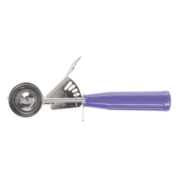 7/8 oz Stainless Steel Portion Control Disher with Orchid Polypropylene Handle - # by HUBERT – Plastic, Purple, Model 72563