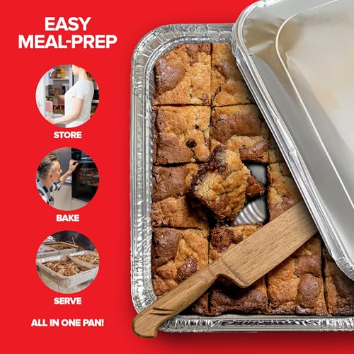 Stock Your Home 30 Pack w/ Lids / Silver / With Lids Disposable Cookware