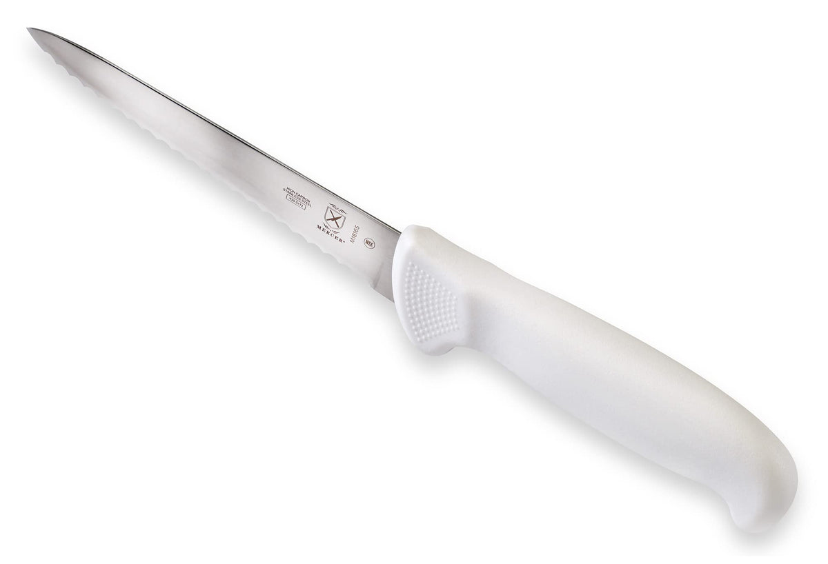 Mercer Culinary 5" / White / Wavy Edge Utility Knife 5 Inch Boning Knives