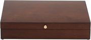 Reed & Barton Eureka Mahogany Brown Flatware Chest, Silverware Storage Box | wood, anti-tarnish lining | stores 120 utensils | mahogany brown finish, silverware organizer with lid, dining kitchen decor
