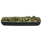 Serving Bowl Wood-Look Black Melamine with Light Wood Inside - 20 7/8 L x 6 2/3 W x 3" H by HUBERT – Melamine, Black, Model M2381-BLACK