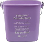 Carlisle 6 Qt Purple Plastic Allergen Awareness Utility Pail - 7 1/2" L x 7 1/2" W x 8 1/4" H