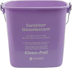 Carlisle 6 Qt Purple Plastic Allergen Awareness Utility Pail - 7 1/2" L x 7 1/2" W x 8 1/4" H