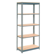 Heavy Duty Shelving 36" W x 24" D x 72" H with 5 Shelves by Global Industrial – 36" W x 24" D x 72" H, Alloy Steel, Grey, Model 717128