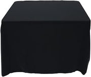 HUBERT Tablecloth Black Square Spun Polyester Tablecloth - 52" x 52"