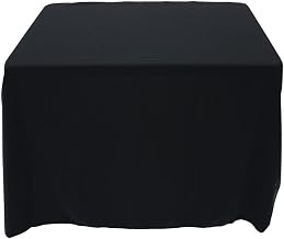 HUBERT Tablecloth Black Square Spun Polyester Tablecloth - 52" x 52"