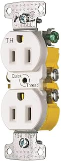 Hubbell WIRING GIDDS-606469 Receptacle Duplex 15 Amp Self Ground