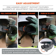 Ergodyne Green / 6.5 - 8 (21in - 25 in / 53cm - 63.5cm) / Full Brim Safety Helmet - Type 2, Class C Head Protection