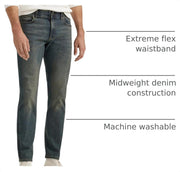 Men's Extreme Motion Straight Taper Jean Maverick 36W x 32L by Lee – 36W x 32L, Cotton, Maverick, Model 2015037