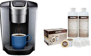 Keurig K-Elite Single-Serve K-Cup Pod Coffee Maker, Brushed Silver & Brewer Maintenance Kit, Includes Descaling Solution, Water Filter Cartridges & Rinse Pods