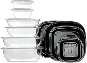 Fresh 'n Clear Scround 32 oz Clear Plastic Bowl - 7 1/2"Sq x 2 3/16"H