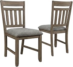 Starlight Canyon Home Solid Wood Upholstered Dining Chairs Set of 2, Kitchen and Dining Room Chairs for Dining Table, 300 lbs Cap, Brown