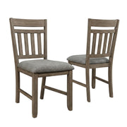 Solid Wood Upholstered Dining Chairs Set of by Starlight Canyon Home – Wood, Brown, Pack of 2
