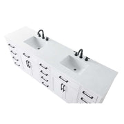 Elegant Kitchen and Bath Alden 84" Double Bathroom Vanity in White by Elegant Lighting – 84" W x 35" H x 22" D, Wood, White, Model VF29784DWH