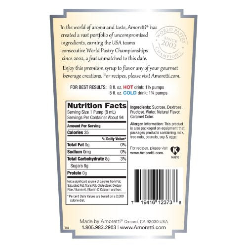 Amoretti Cola / 25.36 Fl Oz (Pack of 1) / 1 Syrups