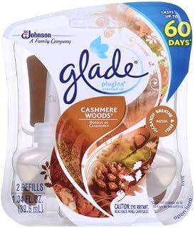 Glade Plug-Ins Scented Oil Refills Cashmere Woods (Pack of 6)