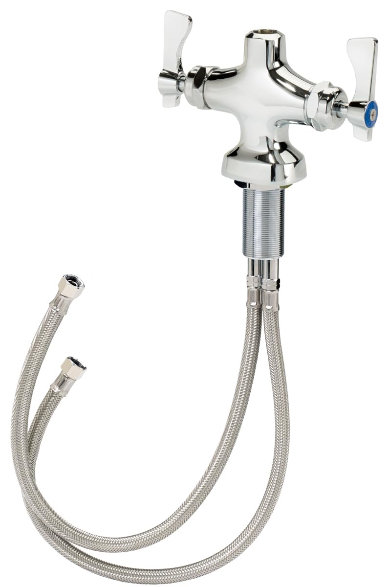 Royal Series Single Hole Deck Mount Pre-Rinse Base by Krowne – 11"L x 16"W x 3"H, Brass, Model 21-202L