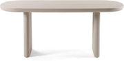 Evermore - Modern Grey Faux Cement Oval Dining Table