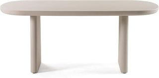Evermore - Modern Grey Faux Cement Oval Dining Table
