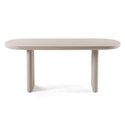 Evermore - Modern Grey Faux Cement Oval Dining Table by Limari Home – Wood, Grey, Model LIM-81787
