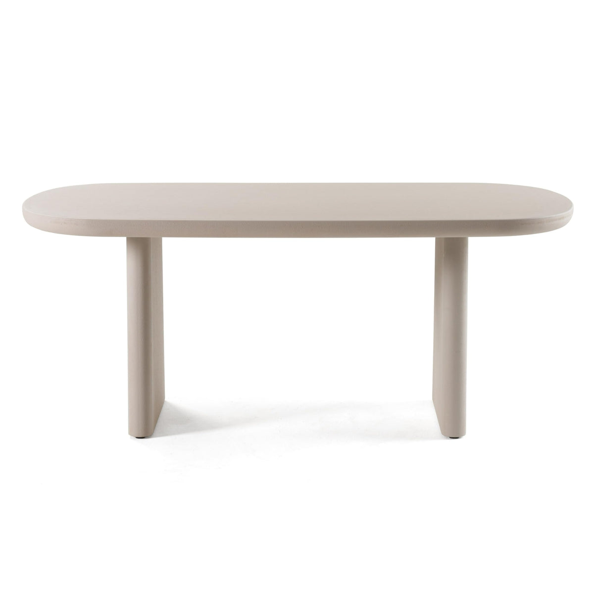Evermore - Modern Grey Faux Cement Oval Dining Table by Limari Home – Wood, Grey, Model LIM-81787