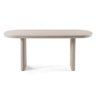 Evermore - Modern Grey Faux Cement Oval Dining Table by Limari Home – Wood, Grey, Model LIM-81787