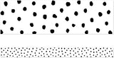 Teacher Created Resources Black Painted Dots on White Straight Border Trim (TCR7083)