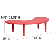 Flash Furniture Red / 35 x 65" / Contemporary Tables