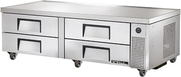 True TRCB-72 Chef Base: Drawered Refrigerator, 25.375" Height, 32.125" Width, 72.375" Length