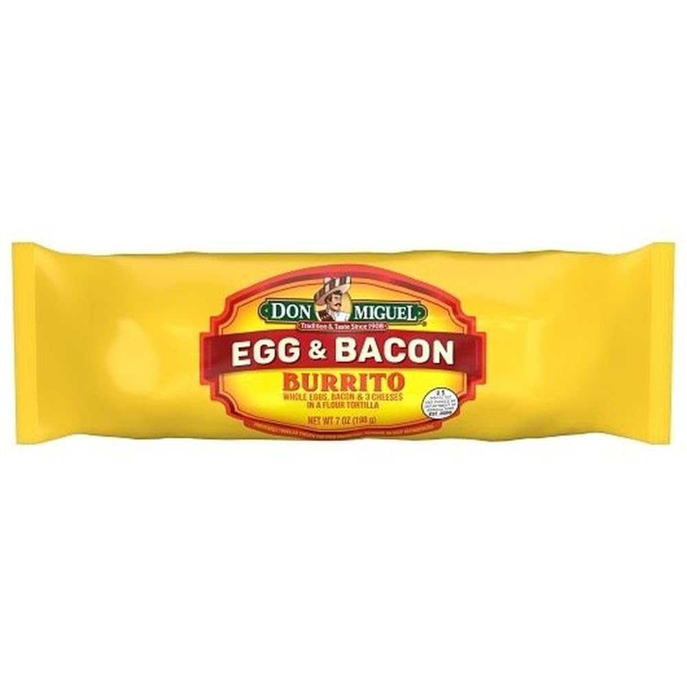Bacon Egg and Cheese Burrito by Don Miguel – 7 Ounces, Pack of 12