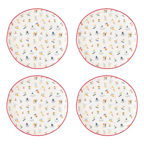 10 Strawberry Street Skiers / 6" / Traditional Appetizer Plates