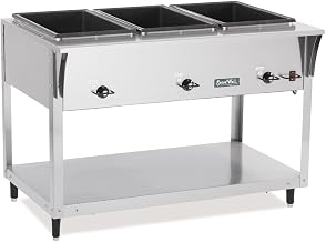 Vollrath ServeWell Streamlined 3 Well Hot Food Table, 46 1/2 x 29 1/2 x 34 inch - 1 each.