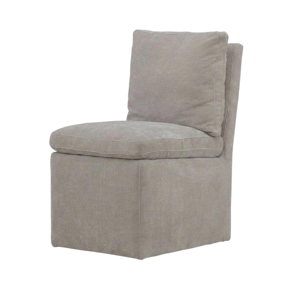 Solid Wood Upholstered Dining Chair with Castors by Starlight Canyon Home – Solid Hardwood,Plywood, Brown