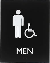 Lorell, LLR02668, Restroom Sign, 1 Each, Black