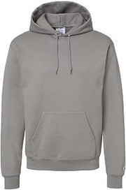 Champion Mens Powerblend Hooded Sweatshirt, S, Stone Grey